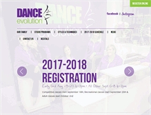 Tablet Screenshot of danceevolution.ca